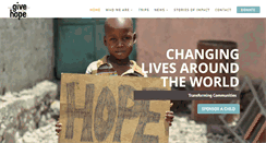 Desktop Screenshot of givehopeglobal.org